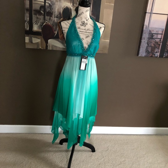 slim fit dress slacks Cowl Neck Halter Gown – BCBGMAXAZRIA main image 1